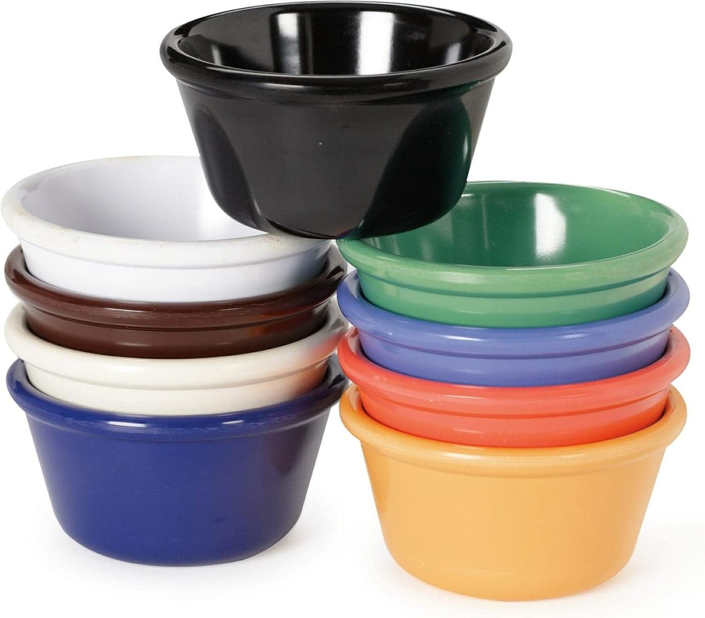 GET RM400MIX Mix Pack of 4 Mardi Gras Colors 4 oz Ramekin Break Resistant Dishwasher Safe Melamine Plastic Ramekins Collection Pack of 12