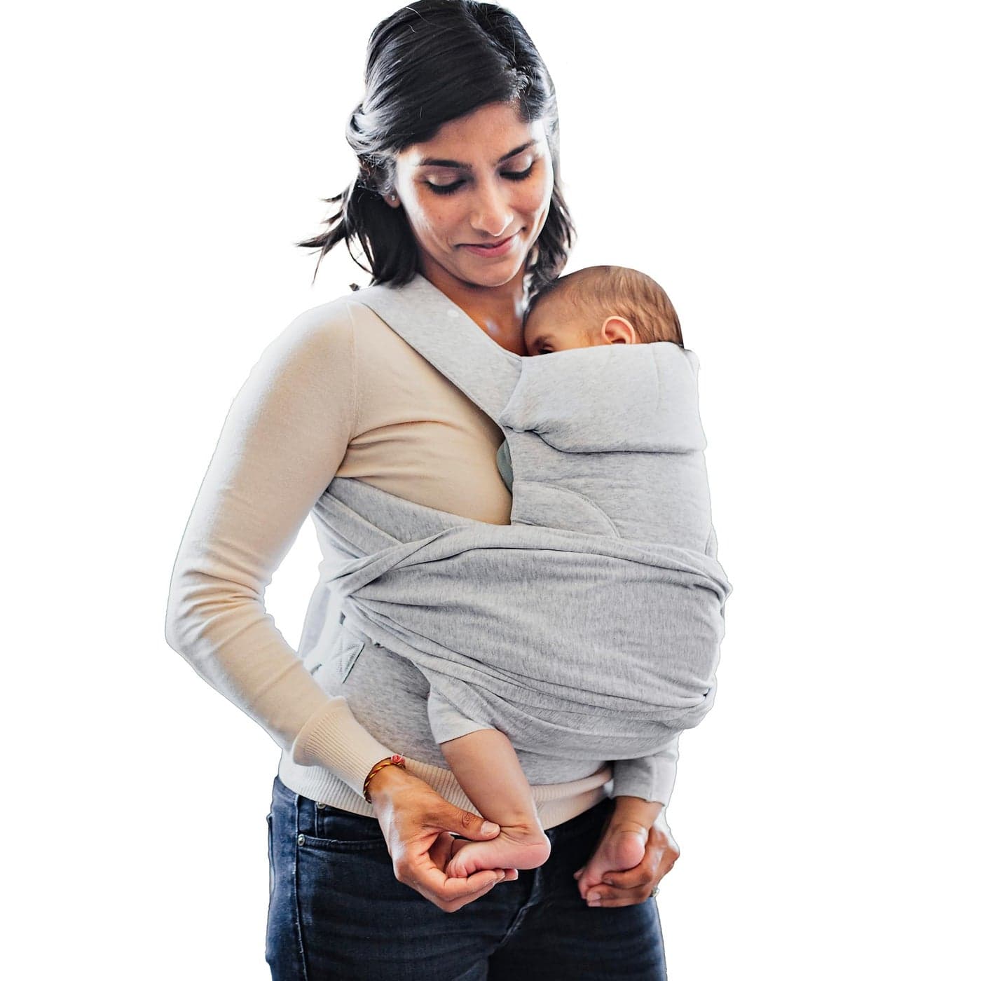 Boppy ComfyGrow Baby Carrier 735lbs Dove Gray Newborn to Toddler with 3 Carrying Positions 3Stage Adjustable Seat and Head Support Cotton Fabric