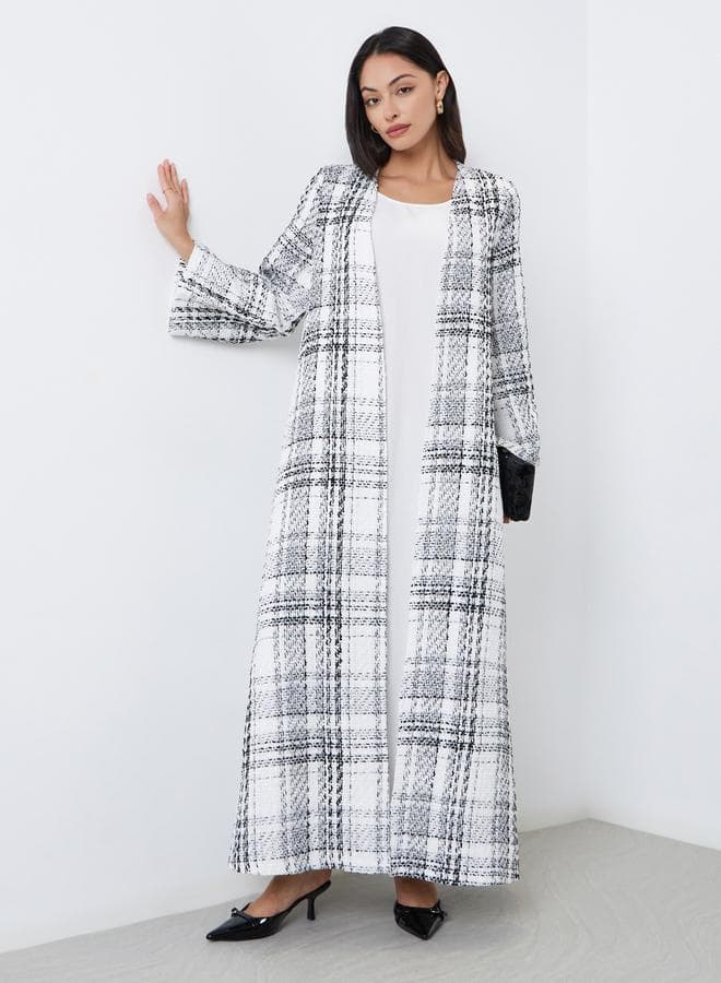 Amirah Tweed Look Checked Winter Abaya