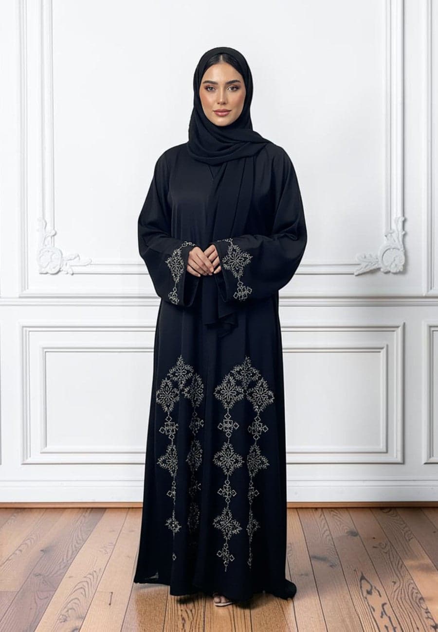 Midnight Star Embroidered Abaya-860