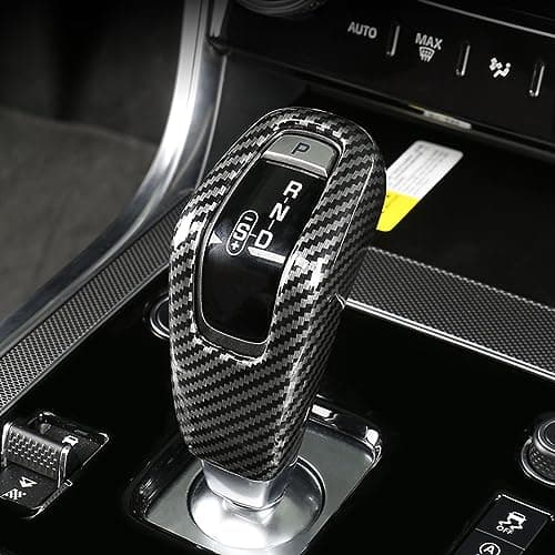 ZiWen New Interior Trim Center Gear Shift Knob Cover Accessories for Land Range Rover Sport Evoque Discovery Sport 2020 2021 2022 2023 (Carbon Fiber Print)