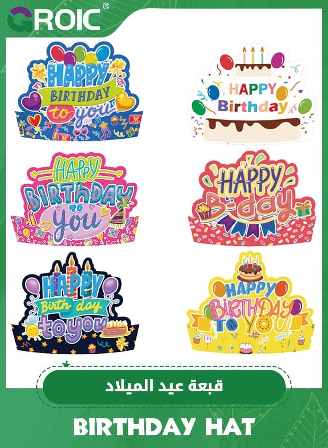 15 Pack Birthday Crowns for Classroom, Kids Party Supplies, Headwear for Boys and Girls, Happy Birthday Hats for School Party Supplies