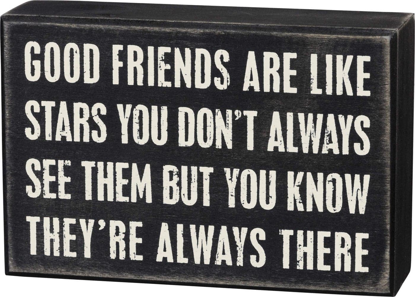 Primitives by Kathy 17423 Box Sign, Good Friends, Wood, 6" x 4"