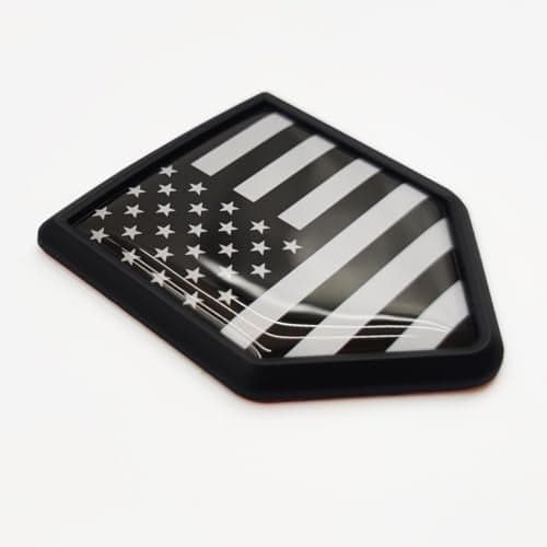 Overdecor US American Flag Decal Stickers Car Emblem USA Car Accessories Decorations Shield Flag Sticker Decals for Cars Truck Vehicles, 2 Pack