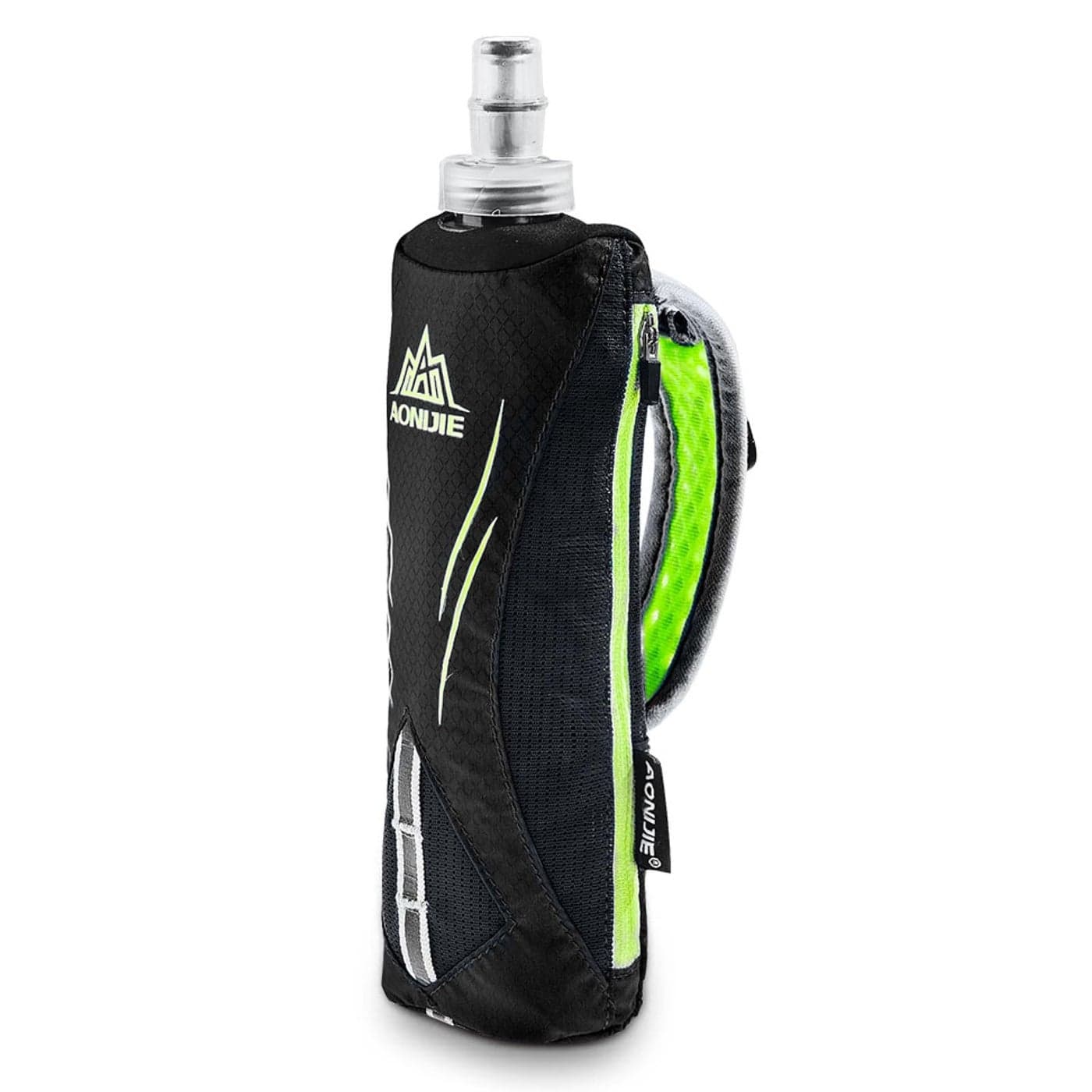 TRIWONDER Handheld Water Bottle for Running, Quick Grip Chill 17 oz Handheld Soft Water Bottle with Hand Strap Hydration Pack, BPA Sport Soft Flask (Black)