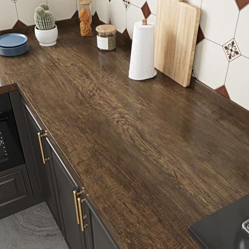 WESTICK Wood Contact Paper Peel and Stick Wallpaper Wood Vinyl Wrap Distressed Wood Grain Contact Paper for Countertops Waterproof Wood Wall Paper for Kitchen Cabinets Desk Shelf Liner 78 x 158 in