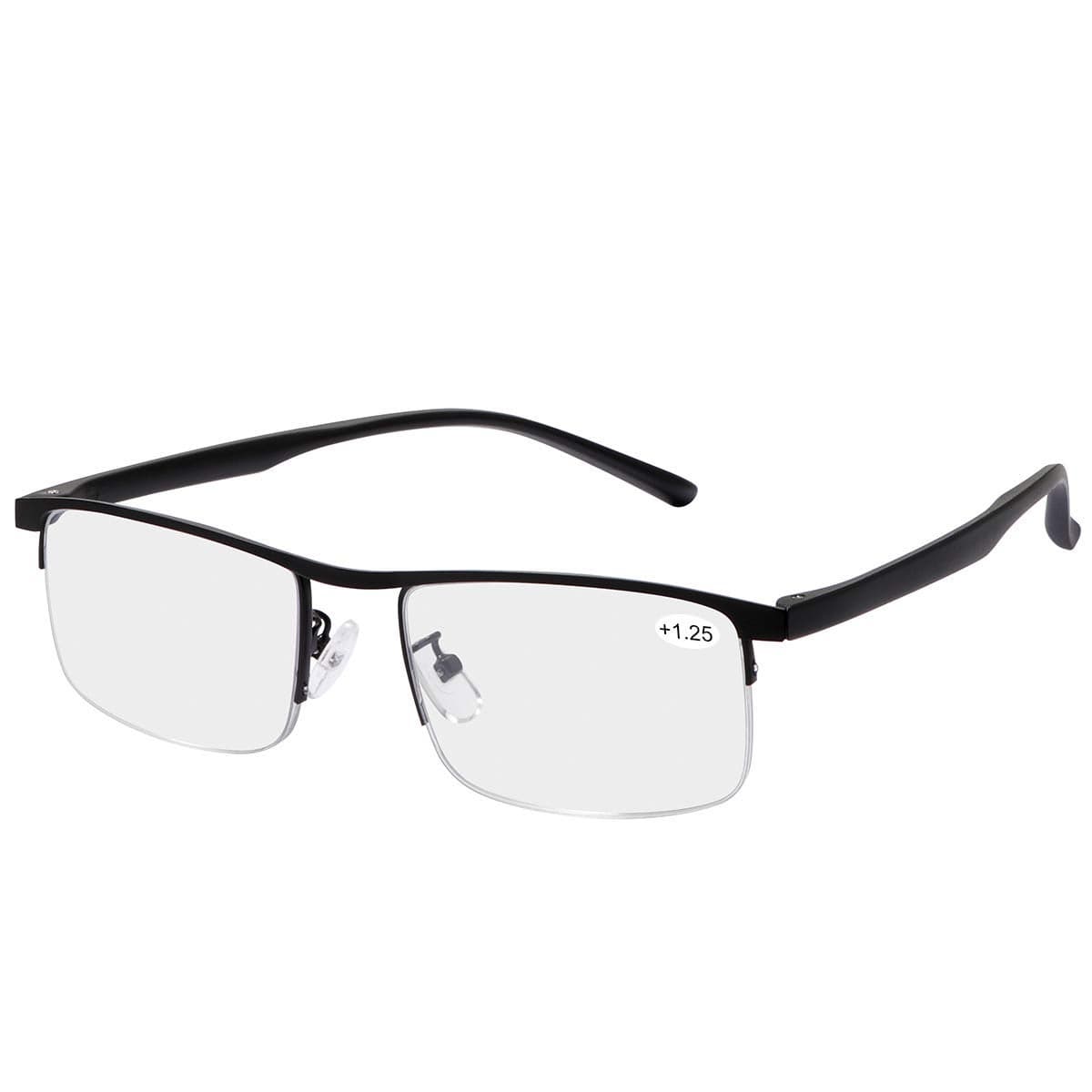MIRYEA Progressive Multifocus Computer Reading Glasses Blue Light Blocking Multifocal Readers for Men and Women Multi Focus Eyeglasses Eyewear Anti Glare Light Weight TR90 Semirimless Frame