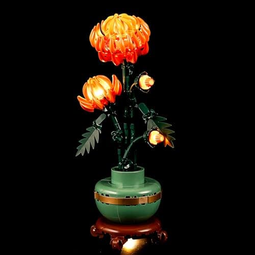 YEABRICKS LED Light for 10368 Icons Chrysanthemum Building Blocks Model Building Set NOT Included
