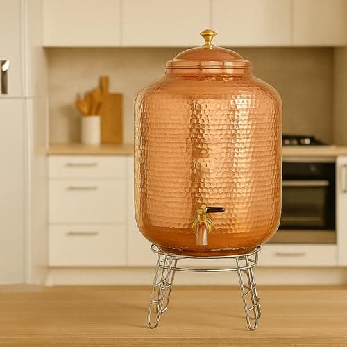 Zepdos Steel Matka Stand for Home, Water Dispenser Rack for Kitchen, Pot Rack, Terracotta Water Dispenser Stand, Countertop Pot Stand, Utensils Racks for Home Kitchen