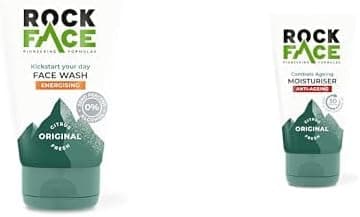 Rockface Skincare Set for Men Energising Face Wash Anti Ageing Moisturiser Energising Skin Care 100ml
