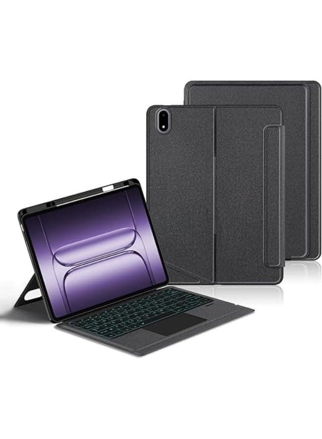 Backlit Keyboard Case for OnePlus Pad 3 13.2-inch 2025 Magnetic Detachable Wireless Bluetooth Touchpad Trackpad Magic Keyboard Leather Case with Pen Holder