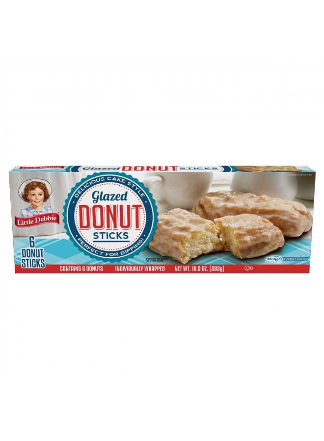 Little Debbie Donut Sticks 6 Individually Wrapped Snack Cakes, 10 OZ Box