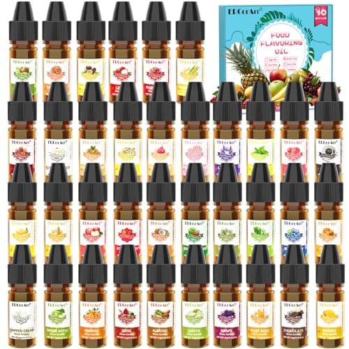 Food Flavoring Oil Concentrated Candy Flavors 36 Liquid Lip Gloss Flavoring Oil Cotton Candy Pineapple Strawberry Flavor Oil for Baking Cooking Slime Making Drinks 025 Fl Oz