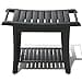 Bamboo Shower Stool Bench Waterproof with Storage Shelf for Shaving Legs or Spa Bath Seat in Bathroom Inside Shower for Adults Seniors Elderly 24 x 134 x 185 inchesBlack