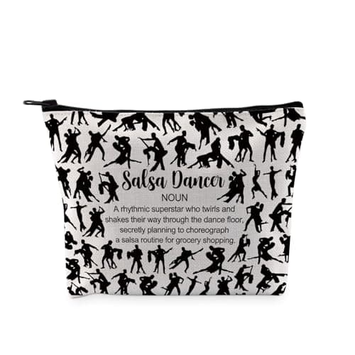 G2TUP Salsa Dance Gift Salsa Dancer Makeup Bag Latin Culture Cosmetic Bag Salsa Lover Gift Social Latin Dance Gift Salsa Dancer MB