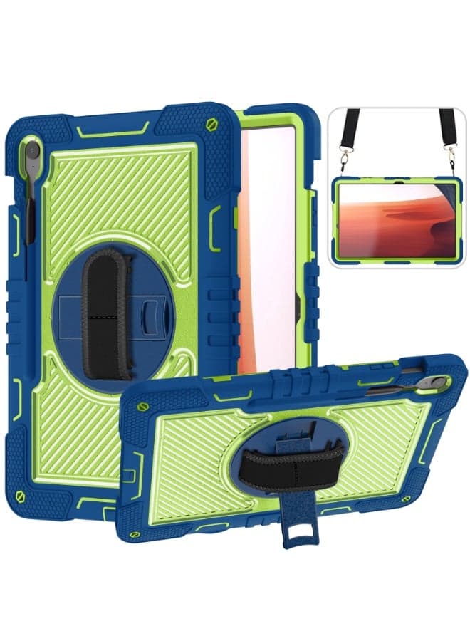 Compatible with Samsung Tab S10 FE+ Rotating Stand Wrist Strap Full-Coverage Shockproof Case Precisely Fits S Pen Storage Portable Protection