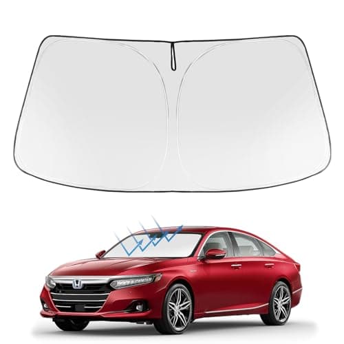 Proadsy 2025 Upgrade Windshield Sun Shade Custom Fit 2018-2025 Honda Accord (Not for 2022 Sport) 4-Layer Foldable Front Sunshade Protector Sun Visor Blocks UV Rays Keep Car Cooler Accessories