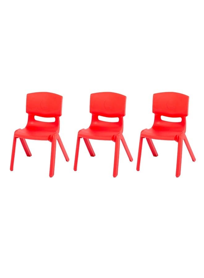 3-Piece Durable Plastic Stacking Chair For Kids Daycare