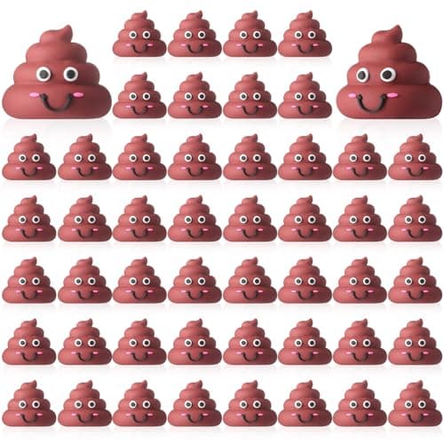 JellyArch 200 Pcs Mini Poop Figurine Tiny Statue Small Poop Figures Toys Fake Classic Brown Toys for Gift Bag Fillers Halloween Egg Fillers Prank Hide and Seek Props Party Supplies Gifts