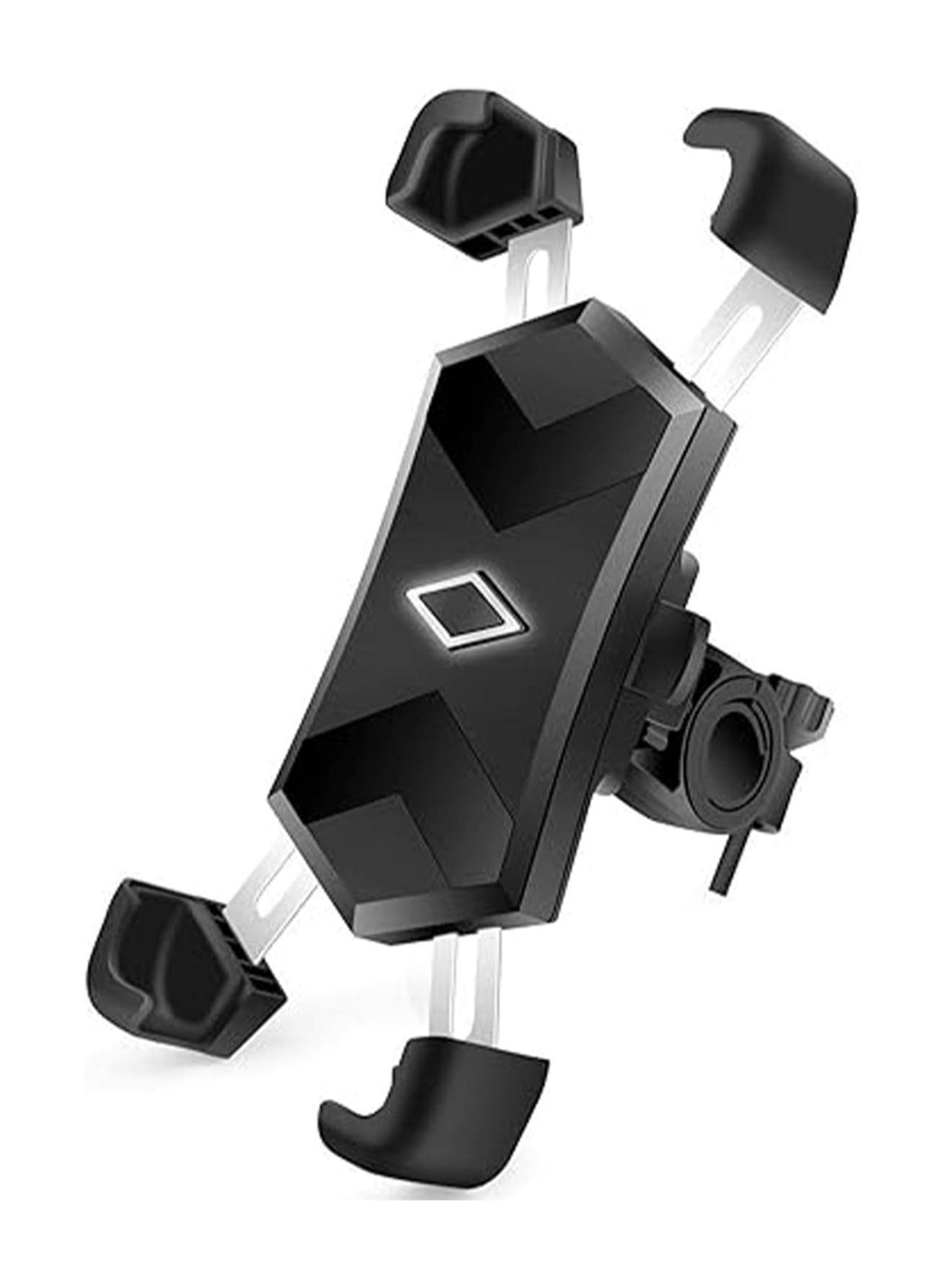 Bike Phone Mount on Motorcycle 360° Rotation Adjustable Handlebar with Stainless Steel Arm Fits 4.5-7.2 Inch Phones, Universal Bicycle Accessory Rack and Holder