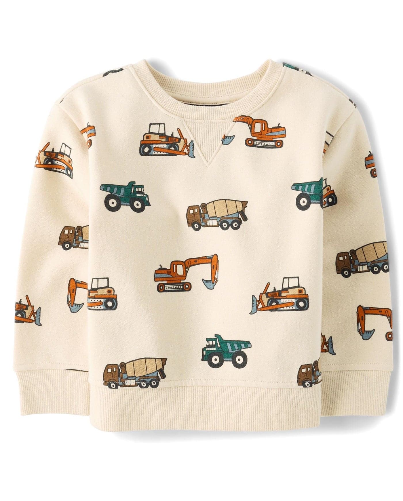 The Children's Place,Baby-Boys,and Toddler Long Sleeve Active Premium Fleece Sweatshirt,Haystack,9 Months,12 Months