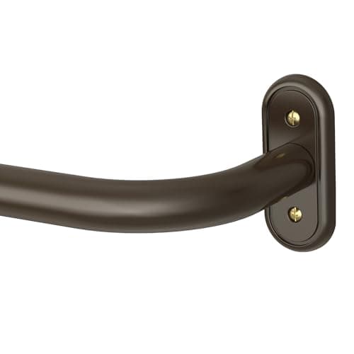 Wolistsa Curtain Rods 36-120 Inch, Bronze Wrap Around Blackout Curtain Rods for Windows, 1 Inch Adjustable Long Heavy Duty Room Darkening Window Treatment Rod for Bedroom, Living Room, Sliding Door