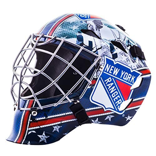 Franklin Sports New York Rangers NHL Hockey Goalie Face Mask - Goalie Mask for Kids Street Hockey - Youth NHL Team Masks for Kids