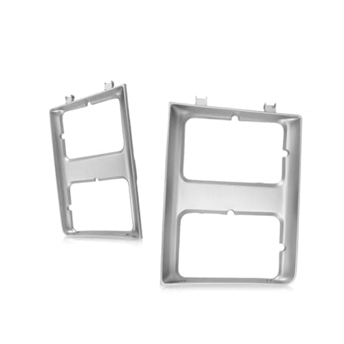 For Chevy C10 / C20 Suburban Headlight Door 1985 1986 Driver and Passenger Side Pair/Set | w/Dual Headlamps | Silver | GM2512126 + GM2513126 | 15598727 + 15598728