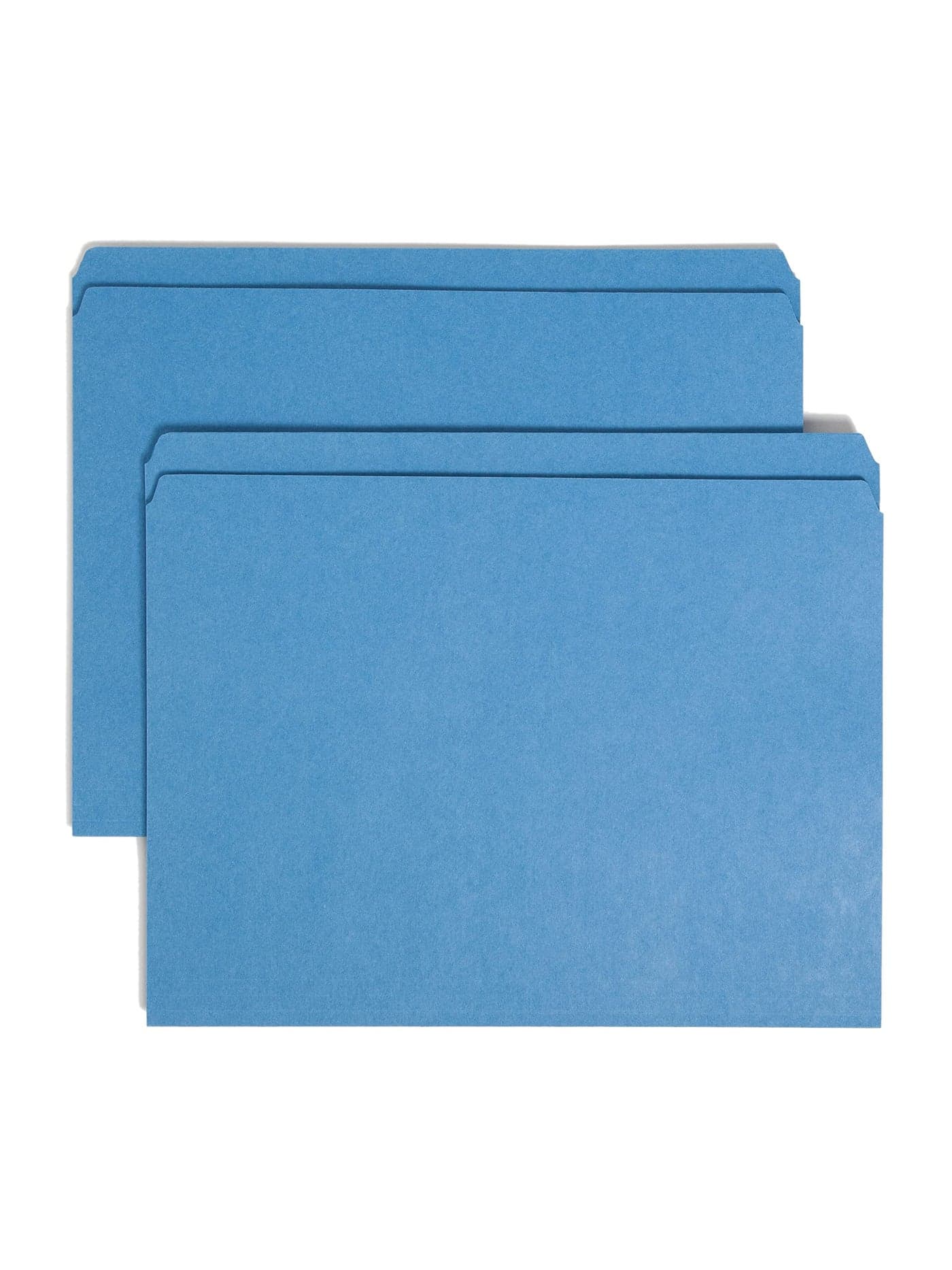 Smead File Folder, Reinforced Straight-Cut Tab, Letter Size, Blue, 100 per Box (12010)