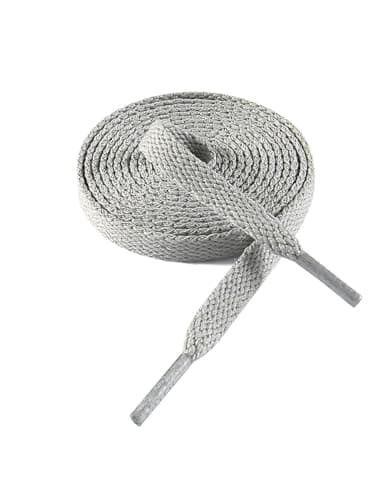 VSUDO 54" Flat Light Gray Shoe Laces for Sneakers, Shoelaces for Sneakers, Replacements Shoe Strings for Women or Men (1 Pair-Light Gray-137CM)