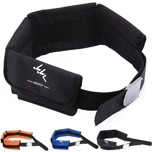 MOOCY 4 Neoprene Pocket Scuba Weight Belt,dive weight belt fit for Waist 32" to 52" - Quick-Release Buckle(Black)