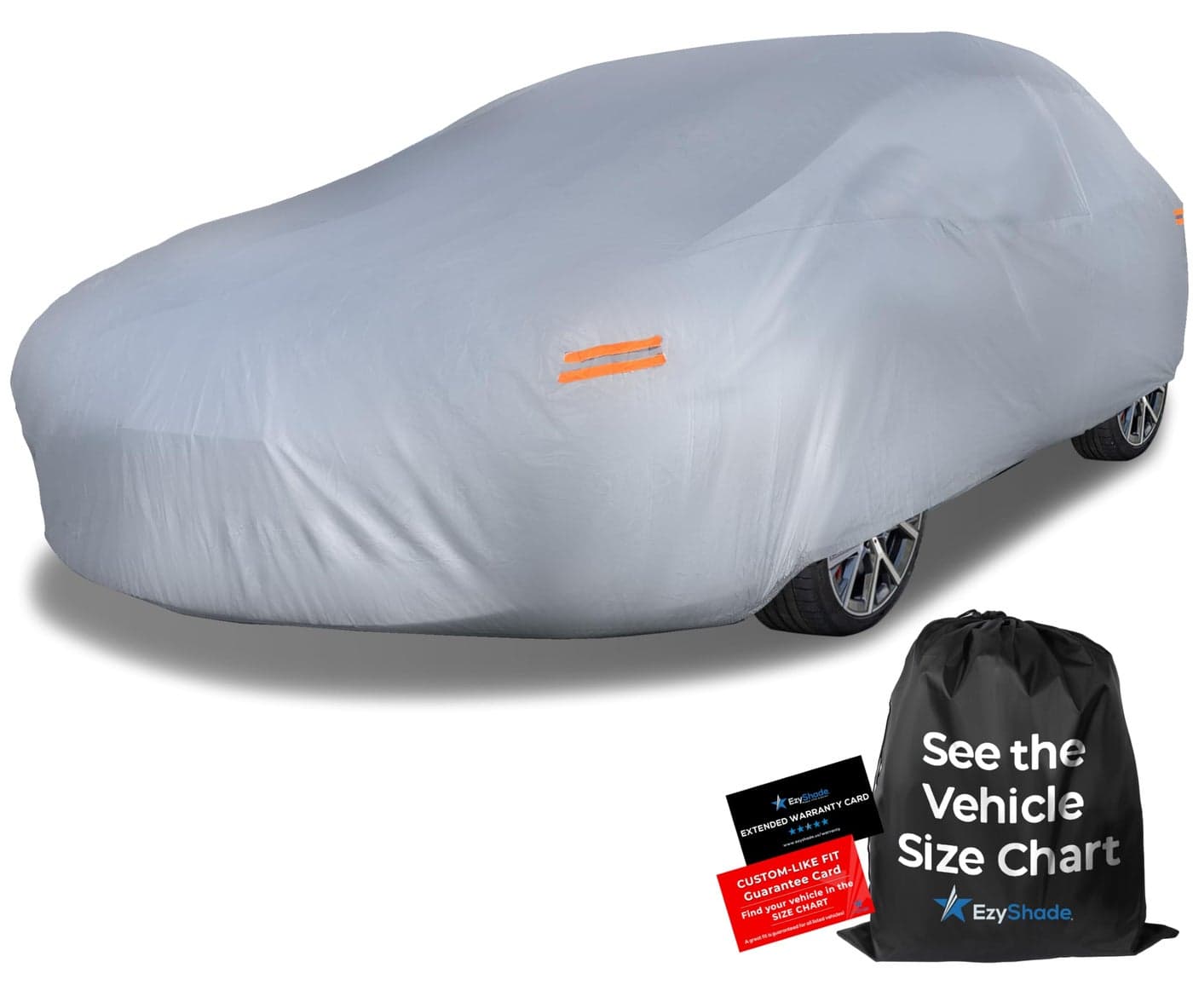 EzyShade 10Layer Waterproof Sports Car Cover See Vehicle SizeChart for Accurate Fit All Weather Outdoor Covers Challenger Charger Monte Carlo Classic Cars Sun Snow Rain Size C6 See SizeChart