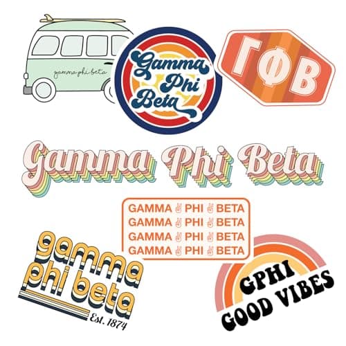 Gamma Phi Beta - Sticker Sheet - Retro Theme