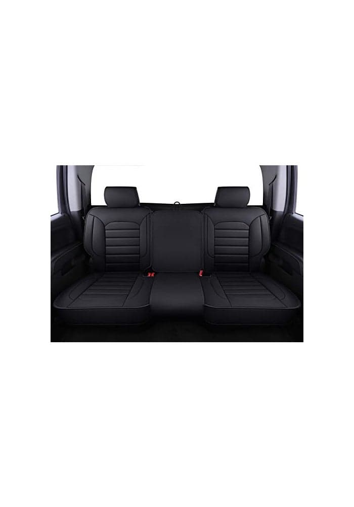 LUCKYMAN CLUB Rear Silverado Seat Covers Fit for 20072025 Chevy Silverado Sierra 1500 2500 3500 CrewDoubleExtended Cab with Water Proof Faux Leather Black Rear Covers
