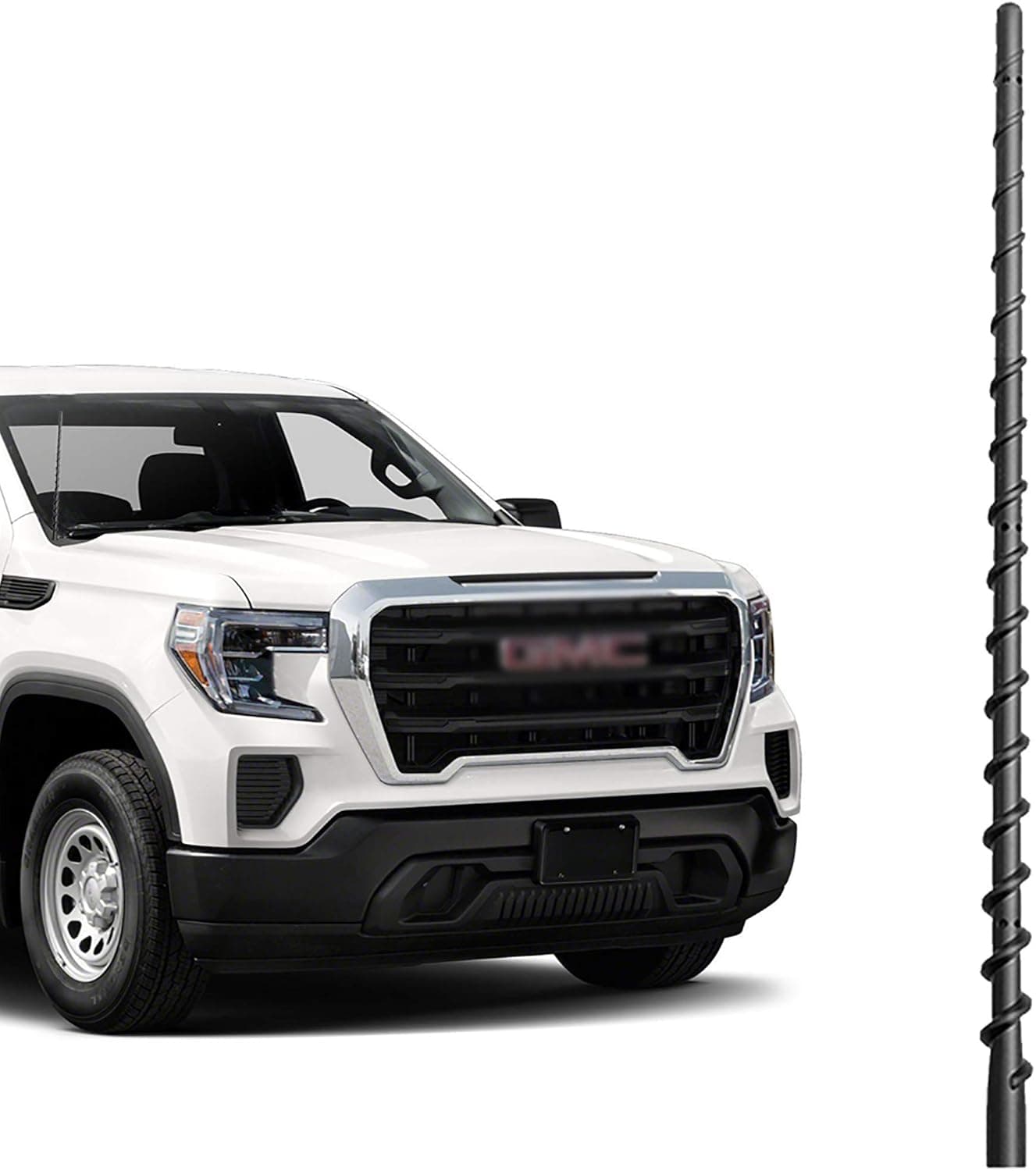 VOFONO 13 Inch Spiral Flexible Rubber AM/FM Radio Antenna for Chevy Silverado & GMC Sierra