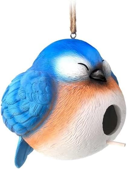 Spoontiques Birdhouse Garden Dcor Decorative Bird House for Yard and Garden Decoration Hanging Novelty Birdhouse for Outdoor Patio Blue Bird Birdhouse