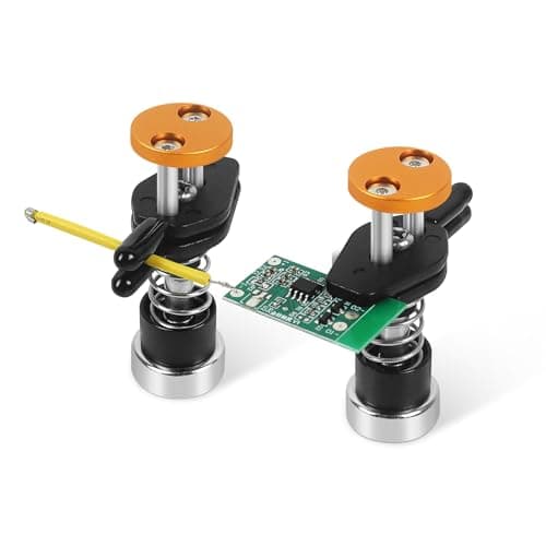 NOEVSBIG Magnetic Helping Hands Clamp Metal, Adjustable Third Hand Soldering Holder Stand For Small Electronics, Hobby DIY, Craft, PCB Repair, Precise Work, Exclusive Dual-Head Ultra-Grip