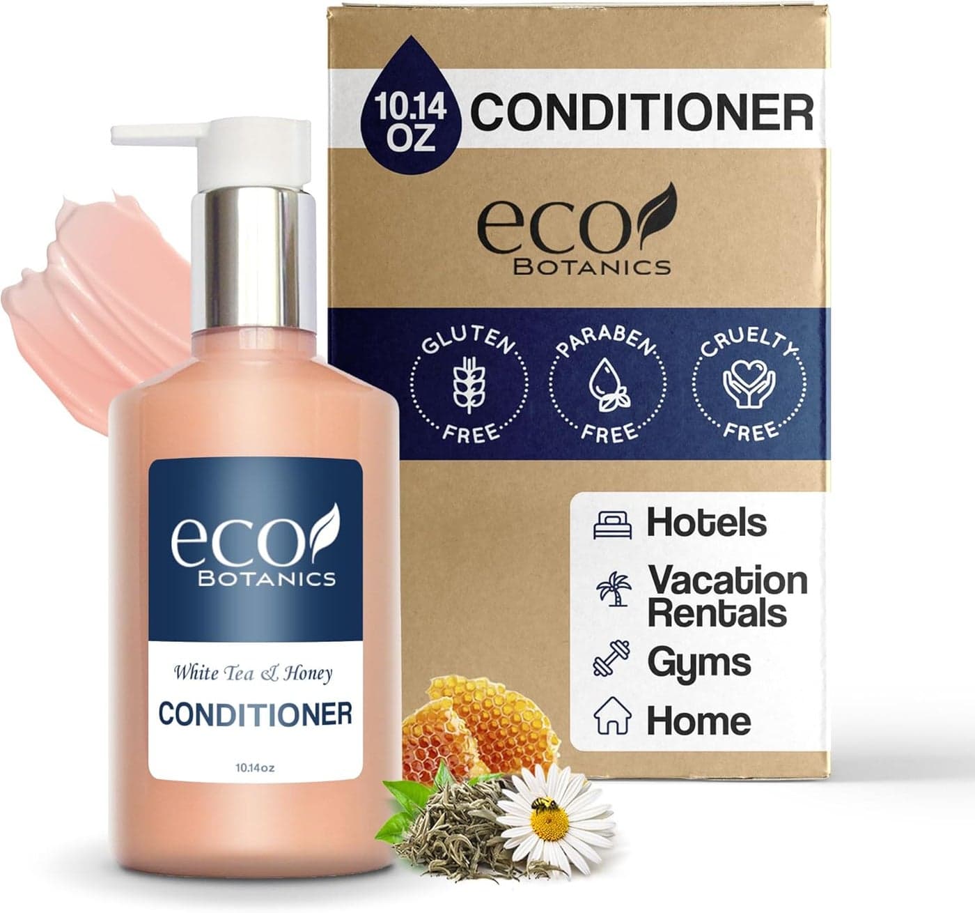 Terra Pure | Eco Botanics Conditioner, Retail Size Hotel Amenities, 10.14 oz. (Single)