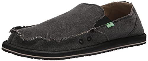 Sanuk Mens Vagabond Sidewalk Surfer | High Rebound Comfort Footbed | Slip On Shoes for Men | Men's Slip-on Loafers |, Charcoal, 7