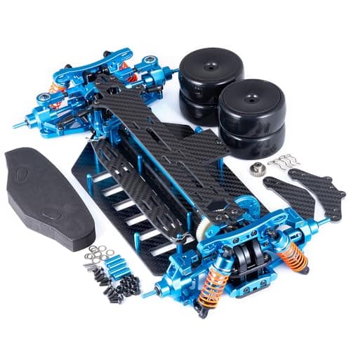 MOHERO 110 RC Chassis Frame Kit Metal Carbon Fiber RC Drift Car Chassis Kit for TT02 RC Upgrade Part