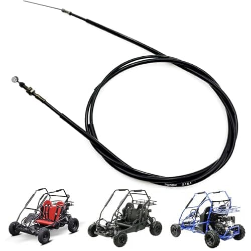QYMOTO 84 Inch Go Kart Throttle Cable for Coleman KT196 Predator 212cc 6.5hp CK196-T HS200GK Predator 196cc 212cc 224cc 6.5HP Engine