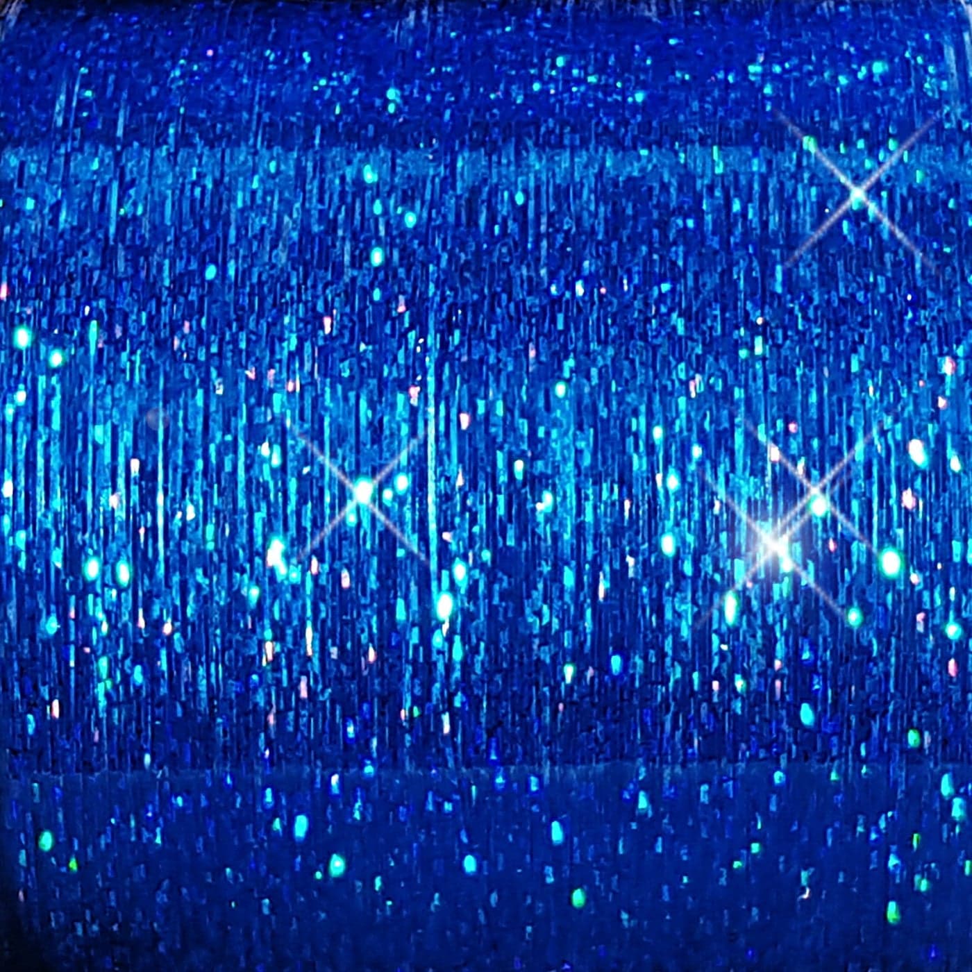 40 Sparkling Hair Tinsel 100 Strands Blue Flame