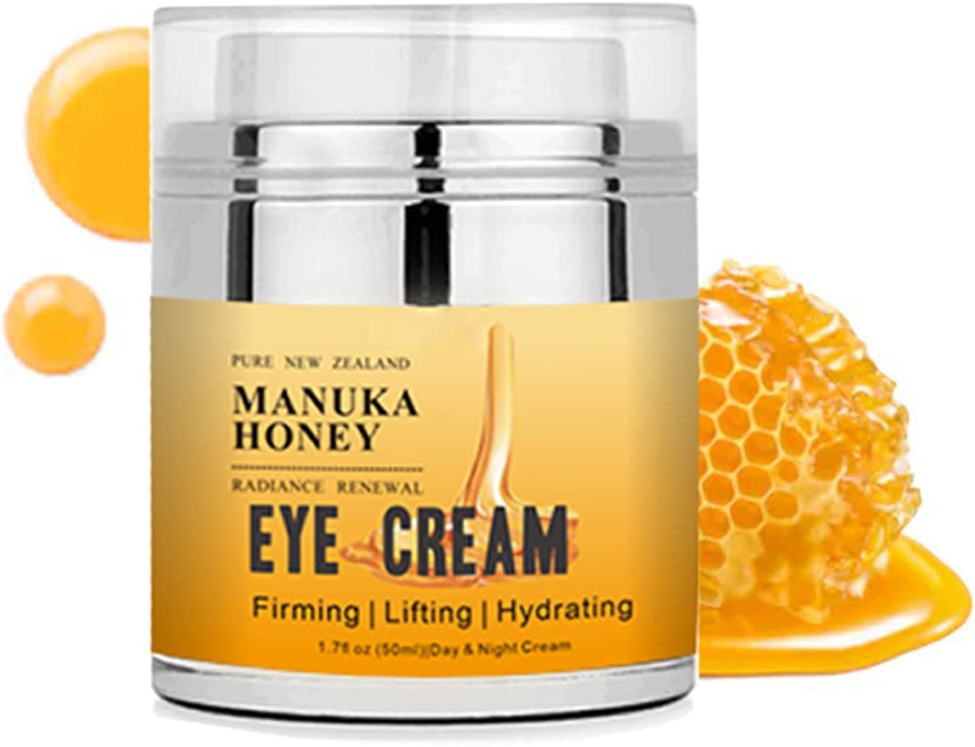 Manuka Honey Eye Cream Antiaging Eye Cream for Dark Circles and Puffiness Fades Fine Lines Lifting and Firming Antiwrinkle Under Eye Cream 50ml