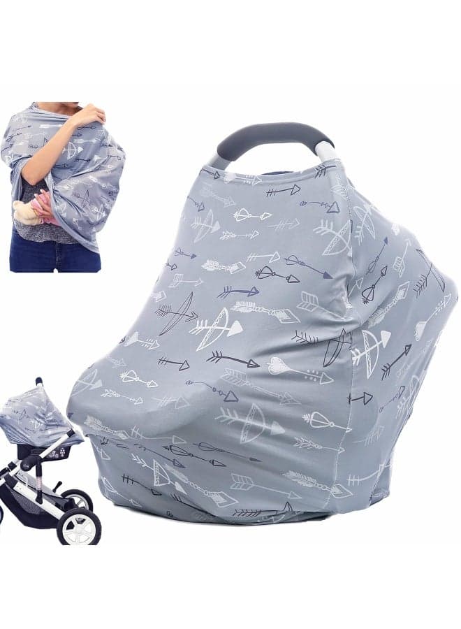 Breastfeeding Cover Carseat Canopy - Multi Use Car Seat Covers for Babies, Infant Stroller Cover, Baby Shower Gifts for Boys and Girls