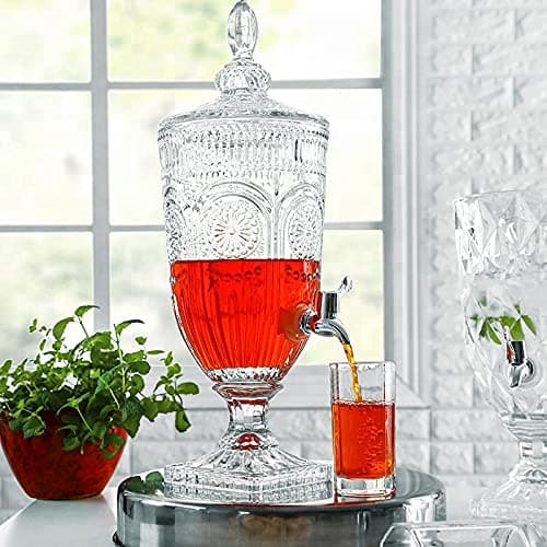 ARUZEN - Imported Crystal Dispenser Cold Beverage Pitcher 2 Liter, 1 Piece