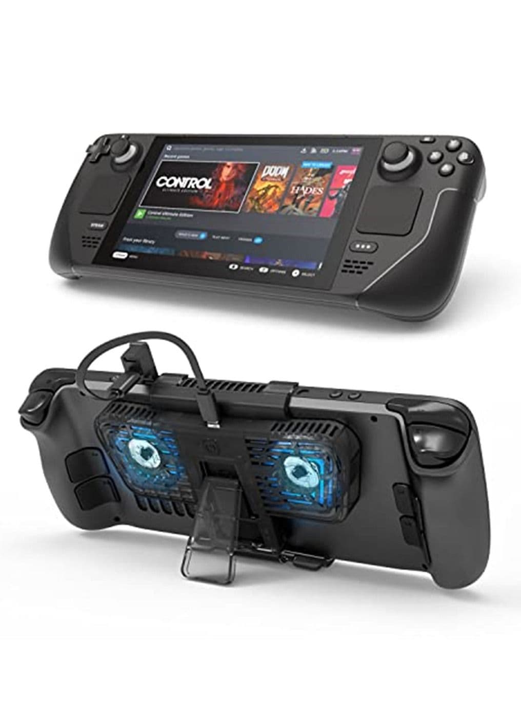 Steam Deck & Nintendo Switch OLED & Rog Ally Cooling Fan Dock with Stand & USB-C Adaptor Steam Deck Cooler USB-C Powered with Adjustable Speed