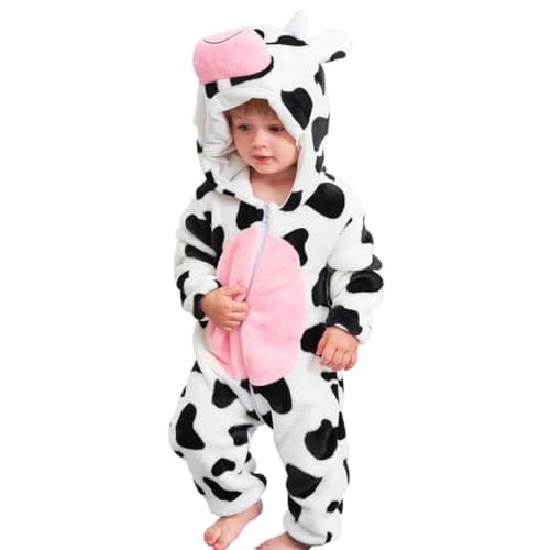 Baby Cow Costumes Unisex Toddler Outfit Halloween Dress Up Romper 12-18 Months