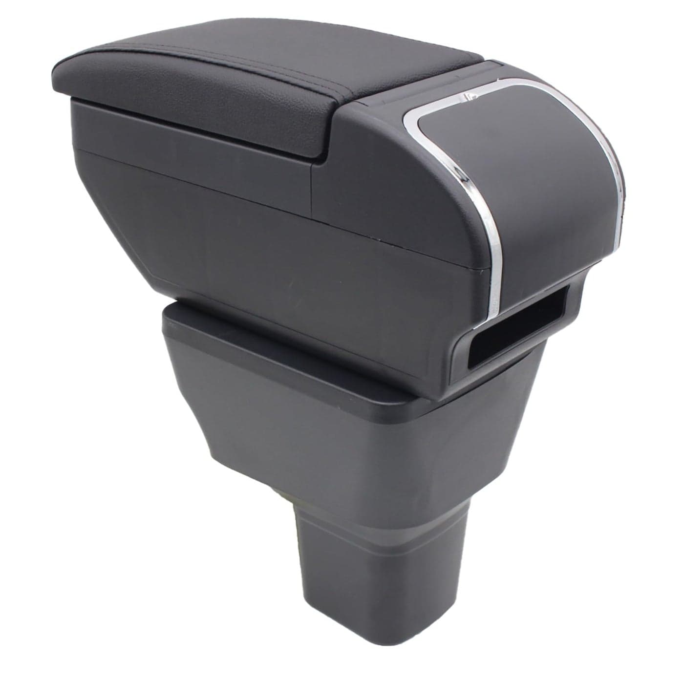 YJYWZH DoubleLayer Armrest Box for Nissan Versa Almera 20202024 Car Center Storage Box Organizer Interior Hand Centre Consoles with Cup Holder Black Accessories