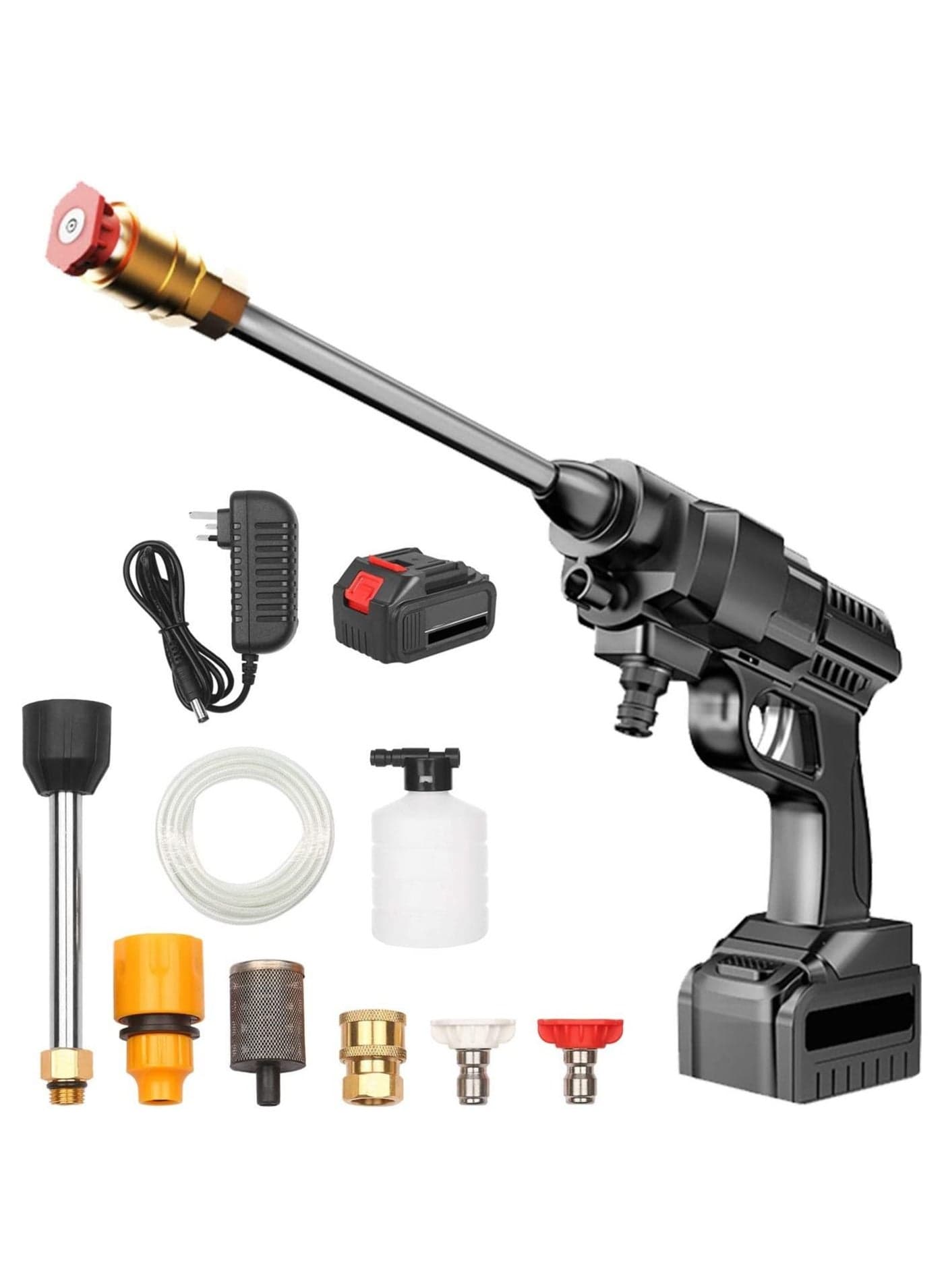 24V Cordless Portable High Pressure Electric Cleaner Machine, Black