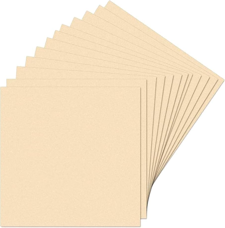 GENXTRA® Square MDF Cutouts for Crafts – Pack of 6 – 2.5mm Thick Wood Boards – DIY Painting, School Projects, Resin Art – Sizes from 2" to 12" (6 INCH)